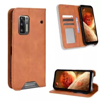 Флип-чехол для Doogee S96 Pro,Doogee S97 ProКожаный чехол [Флип Винтажная кожа] Кошелек противоударный прочный ретро-чехол для телефона for Doogee S96 Pro чёрный