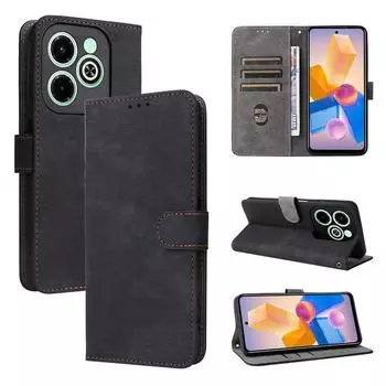 Флип-чехол для Infinix Hot 40i / Hot 40 Pro, чехол из искусственной кожи, полная защита корпуса, ударопрочный, с [блокировкой RFID] for Infinix Hot 40i чёрный