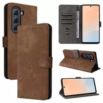 Флип-чехол для Infinix Hot 50 Pro 4G / Hot 50 Pro Plus 4G PU кожаный чехол для телефона полная защита корпуса [блокировка RFID] защитный чехол for Infinix Hot 50 Pro 4G чёрный