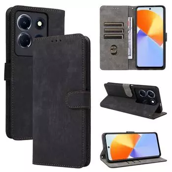 Флип-чехол для Infinix Note 30 VIP PU кожаный чехол для телефона полная защита корпуса противоударный с [блокировкой RFID] for Infinix Note 30 VIP чёрный