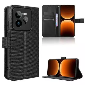 Флип-чехол для Realme GT 7 Pro Leather Case [Flip Vintage Leather] Ударопрочный прочный ретро-чехол для телефона for Realme GT 7 Pro чёрный