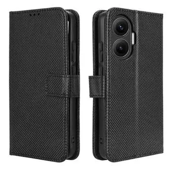 Флип-чехол для Redmi Turbo 4 Pro Кожаный чехол [Флип Винтажная кожа] Кошелек Противоударный Прочный Ретро Чехол для телефона for Redmi Turbo 4 Pro чёрный