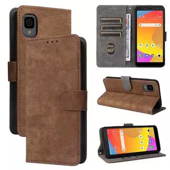 Флип-чехол для TCL ION Z из искусственной кожи, защитный чехол для всего корпуса, противоударный, с [блокировкой RFID] for TCL ION Z чёрный