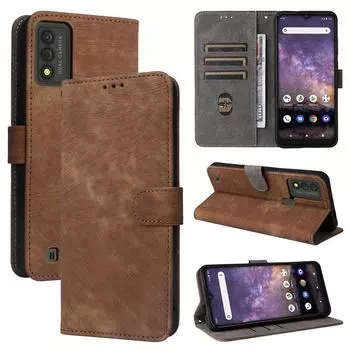 Флип-чехол для телефона Wiko Voix из искусственной кожи, полная защита корпуса, противоударный, с [блокировкой RFID] for Wiko Voix чёрный