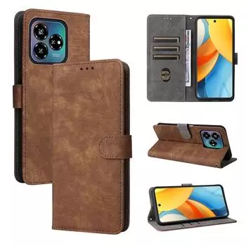 Флип-чехол для ZTE Axon 60 Lite/Blade V60 Vita из искусственной кожи, защитный чехол для телефона с полной защитой корпуса [с блокировкой RFID] чёрный