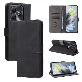 Флип-чехол для ZTE Blade A75 4G из искусственной кожи с полной защитой корпуса [с блокировкой RFID] for ZTE Blade A75 4G чёрный