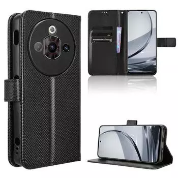 Флип-чехол для ZTE nubia Focus Pro Leather Case [Flip Vintage Leather] Ударопрочный прочный ретро-чехол для телефона for ZTE nubia Focus Pro чёрный