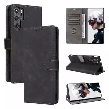Флип-чехол для ZTE nubia Red Magic 9 Pro / Magic 9 Pro+ Plus, чехол из искусственной кожи для телефона, полная защита корпуса, ударопрочный, с [блокировкой RFID] чёрный