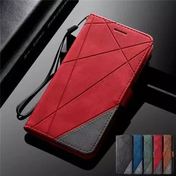 Флип-чехол из магнитной кожи для Samsung Galaxy A16 A56 A36 A26 5G A06 Coque Wallet Stand Phone Cases Fundas for Galaxy A06 коричневый