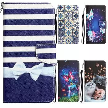 Флип-чехол-кошелек для Redmi 12C 10C 10 9 Note 12 11 10 9 8 Xiaomi 12 11 Lite POCO OPPO A78 A77 A57 A17 Reno 8T 7 6 VIVO чехол Xiaomi 10T/10T Pro фиолетовый