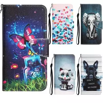 Флип-чехол-кошелек для Redmi 13C 12C 10C 10 9 Note 13 12 11 10 9 8 Xiaomi 12 11 Lite POCO OPPO A78 A77 A57 A17 Reno 8T 7 6 Чехол VIVO Xiaomi 10T/10T Pro разноцветный