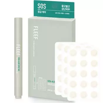 Flip Cica Aloe Spot Patch 51 шт. + Успокаивающий точечный гель-мазь от прыщей 4,5 г, 1 набор, 1 набор