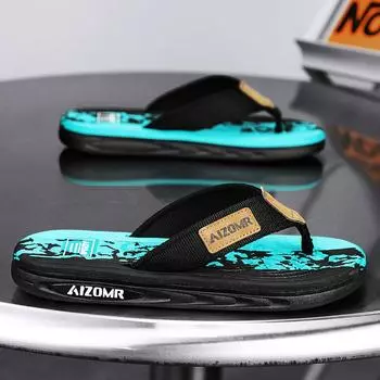 Flip-flops men s Korean slippers toe-flops outdoor high-grade beach shoes sandals tide Flip-flops 39