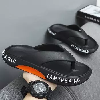 Flip-flops men s non-slip and wear-resistant outer wear clips feet outdoor beach slippers men s home bath bathroom summer clips 39