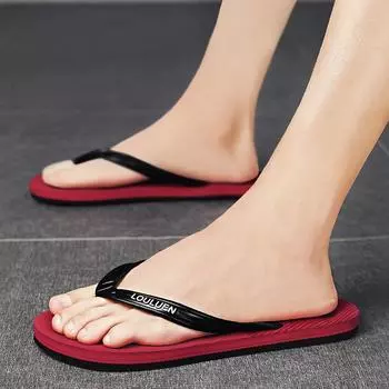 Flip-flops men s seaside beach non-slip outdoor sports lightweight ins tide sandals pinch feet sports men s sandals 40