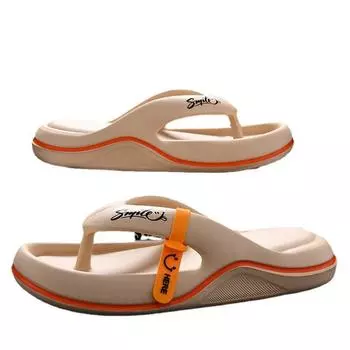 Flip Flops Men s Summer EVA Soft Sole Slippers for Men Outdoor Casual Beach Shoes Home Non-slip Bathroom Slides Shoes 36 чёрный