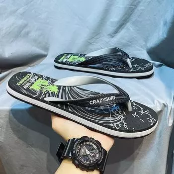 Flip-flops men s summer non-slip home casual sandals outside wear sports wear-resistant Vietnamese beach sandals 39