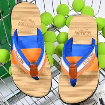 Вьетнамки мужские трендовые летние новые сандалии 2025 года модные нескользящие мягкие подошвы Вьетнамки мужские пляжные туфли 39 серый