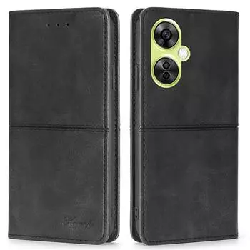 Флип-кошелек для Oneplus 3 3T 5T 6T 7T 11 10T 10R ACE Pro Nord CE2 Lite CE 3 Lite N20 SE N10 N100 N200, чехол из искусственной кожи, кобура с отделением для карт, бампер Oneplus ACE 2/Oneplus 11R чёрный
