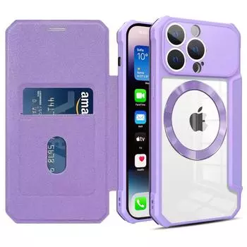 Флип-кошелек из магнитной кожи для чехла Magsafe для Iphone 14 Pro Max 13 12 11 Xr X Xs 14plus, подставка с отделениями для карт, прозрачная крышка For iPhone XS Max темно-синий