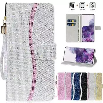 Чехол-кошелек с держателем для карт для iPhone16E 15 14 13 12 11 XR XS Samsung S36 S56 S25Edge S24 S22 S21 S20 Redmi Note 11 Pro 9T Sony Google Huawei Case Samsung M51 розовый