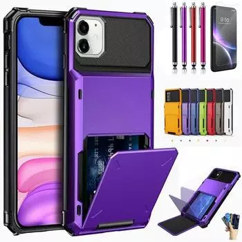 Флип-кошелек с отделениями для карт, деловой бронированный чехол для iPhone 15 14 13 12 11 Pro XR XS/Samsung S23 S22 S21 S20 Ultra Plus Note20Ultra A13 A53 A14 A54 Huawei iPhone 6 белый