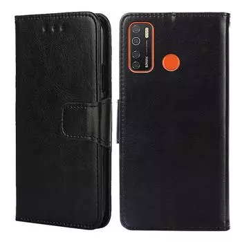 Флип-кошелек в стиле ретро для Itel A48 Blackview A100 A60 Pro Alcatel 1S 3L 3X Cubot X30 Note 20, кожаная рамка для фото, кобура, слот для карты, бампер для телефона Alcatel 1C 2019 чёрный