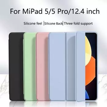 Флип-кожаный чехол для телефона Xiaomi Pad 5/6 Pro, чехол с автоматическим пробуждением, смарт-чехол для Xiaomi Redmi Pad 10,6 дюйма, противоударный чехол Mi Pad 5/5 Pro 11 inch светло-синий