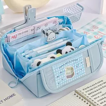 Флип Призма Пенал Сумка Прозрачная Большая Вместительная Канцелярская Коробка Новая Канцелярская Сумка Для Учеников Старших Школьников Коробка Для Пеналов