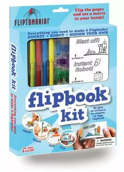 Flipbook Kit - Rocket & Robot by FLIPTOMANIA