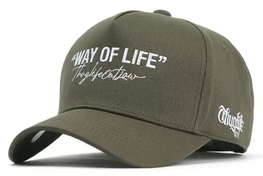 Flipper Genuine Thuglife Lettering Logo Вышитая кепка Глубокая Большая корейская кепка Kpop Hat Мужская (L~XL, хаки) хаки