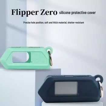 Flipper Zero Электронный питомец Дельфин: Многофункциональный гаджет с открытым исходным кодом и защитным силиконовым чехлом для гиков синий