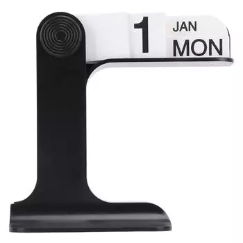 Flipping Simple Calendar Desktop Decoration Stress Relief Ornament Month Date and Day Boards Flip чёрный