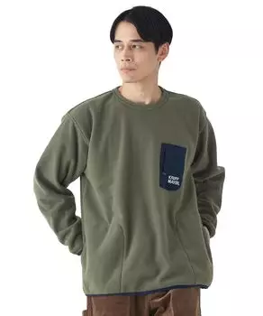 Флис букле с начесом, с карманом, длинный рукав, для хаки [CLIFFE MAYER] футболка мужская, СРЕДНИЙ,