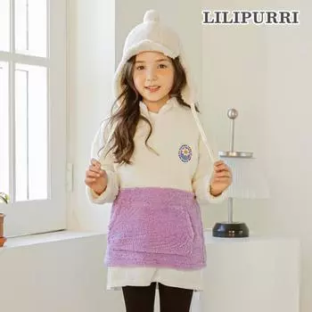 Флис Lilypuri Vanilla с застежкой-молнией до половины, фиолетовый Purple/140
