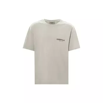 Флисовая футболка с круглым вырезом Fear of God Essentials, мужские топы, бежевый лен, FOG-FW21-114 L