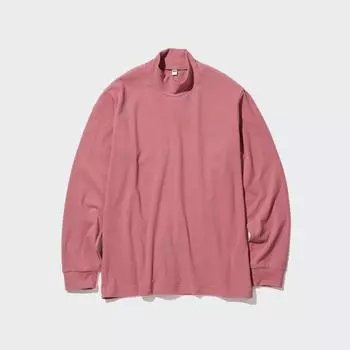 Флисовая футболка UNIQLO стрейч дымчатого цвета с длинными рукавами