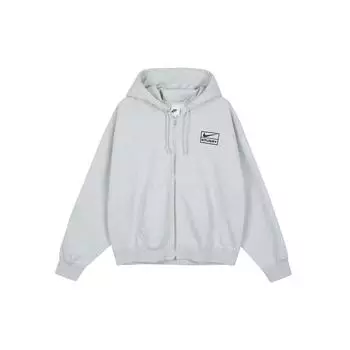 Флисовая худи на молнии Stussy x Nike (Азия) Серые топы унисекс FJ9182-050 XL