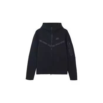 Флисовая худи с молнией во всю длину Nike Sportswear Tech (Азия) Черная мужская уличная одежда CU4490-010 XL