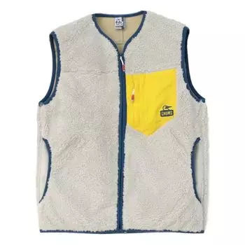 Флисовая куртка Bonding Fleece No Collar Vest S [Chums] Мужская Lt.Gray