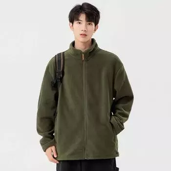 Флисовая куртка для мальчиков, осенне-зимняя одежда с хлопковой подкладкой, модный красивый топ, зимняя бейсбольная одежда, мужская куртка из овечьей шерсти M