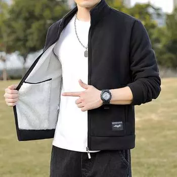 Флисовая куртка для мужчин с толстым флисовым верхом, флисовая куртка из ягненка, флисовая куртка XXXXXL