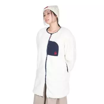 Флисовая куртка Elmo Fleece Reversible Blouson Long M [Chums] женская, цвет слоновой кости/темно-синий