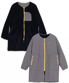 Флисовая куртка Elmo Fleece Reversible Blouson Long L [Chums] женская темно-синяя/серая