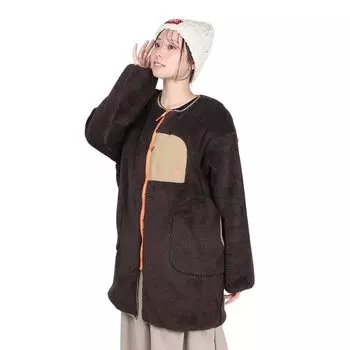 Флисовая куртка Elmo Fleece Reversible Blouson Long L [Chums] женская коричневая/бежевая