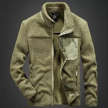 Флисовая куртка мужская для активного отдыха, свободная, утолщенная, теплая, тедди, бархатная, осенне-зимняя, флисовая толстовка мужская, модная M