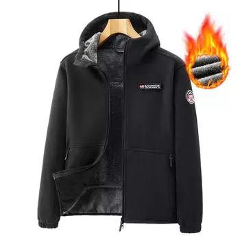 Флисовая куртка мужская однотонная спортивная куртка с капюшоном повседневный кардиган с длинными рукавами флисовая толстовка XXXXXL