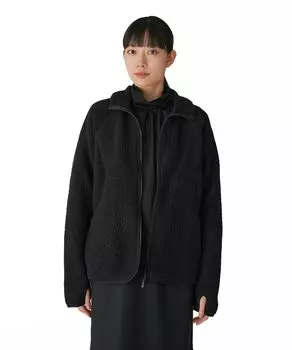 Флисовая куртка Polartec Thermal Pro Thermal Boa Fleece Впитывает влагу Быстросохнущая Дышащая Сохраняет тепло Переработанный полиэстер Кемпинг На Открытом Воздухе чёрный