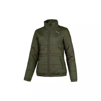 Флисовая куртка Puma с воротником-стойкой Женские топы Зеленая 853641-15 L