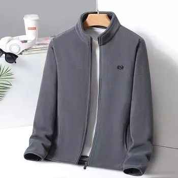 Флисовая куртка Rocker, мужская флисовая куртка, утепленный свитер, удобная мужская куртка для людей среднего и пожилого возраста, теплая мужская куртка большого размера M